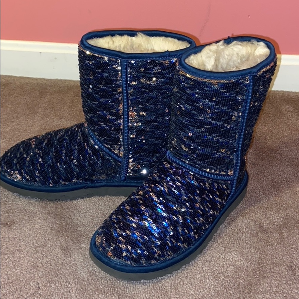lightly worn sequined UGG boots